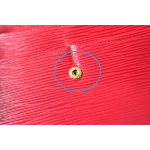 409099F V Louis Vuitton Wallet Long Sarah Bifold Red Epi - Picture 10 of 11